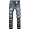 Men's Nostalgic Jeans Zipper Mid Waisted Jeans Straight Pants